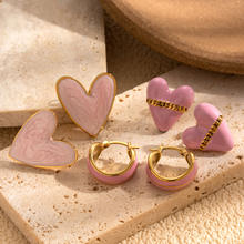 Brass Earrings with mother of pearl stone